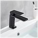 Rubinetto per lavabo da bagno, Blackswan, tipo M117, modello nero opaco, misura 16 cm - Foto miniatura 3