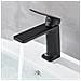 Rubinetto per lavabo da bagno, Blackswan, tipo M117, modello nero opaco, misura 16 cm - Foto miniatura 4