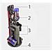 Supporto In Acciaio Al Carbonio Per Aspirapolvere Compatibile Con Dyson V6-v15 - Altezza 74 Cm, Montaggio Facile, Ricarica Integrata - Foto miniatura 6