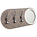 Appendiabiti Con Specchio In Legno E Metallo Grigio 60x5x30h - Foto miniatura 1