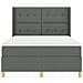Letto a molle con materasso Grigio scuro 140 x 190 cm Tessuto - Foto miniatura 6