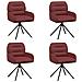Sedie da pranzo girevoli 4 pcs Similpelle Rosso Vino - Foto miniatura 1
