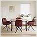 Sedie da pranzo girevoli 4 pcs Similpelle Rosso Vino - Foto miniatura 2