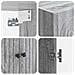 Set di armadi 2 pcs 66 x 34,5 x 90 cm Legno ingegnerizzato - Foto miniatura 7