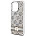 Dkny Iml Custodia Checkered Mono Pattern & Strisce Stampate Magsafe Per Iphone 13 Pro Max - Colore Sabbia - Foto miniatura 1