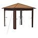 Gazebo senza Parete 2,6 x 2,6 m Beige e Marrone - Foto miniatura 1