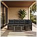 Set Divano da Giardino 5 pz Grigio e Grigio Scuro polyrattan - Foto miniatura 2