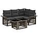 Set Divano da Giardino 5 pz Grigio e Grigio Scuro polyrattan - Foto miniatura 1