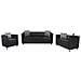 Set Divani a 3 e a 2 Posti e Poltrona in Similpelle Nero 170 x 62,5 x 63 cm - Foto miniatura 1
