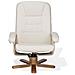 Poltrona Massaggiante / riscaldante E Poggiapiedi Pelle Sintetica Beige Relaxpro - Foto miniatura 29