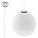 Sospensione Globo 1 Luce Bianco, Cromo, E27 - Foto miniatura 5
