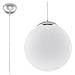 Sospensione Globo 1 Luce Bianco, Cromo, E27 - Foto miniatura 1