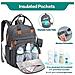 Fasciatoio Zaino Borsa Babbleroo Fasciatoio Back Pack Diaper Bags Con Fasciatoio E Ciuccio Supporto Per Mamma E Pap (grigio Scuro)  - Foto miniatura 2