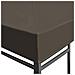 Copertura Superiore Per Gazebo 310 G / m 3x3m Grigio Talpa - Foto miniatura 5