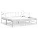 Telaio Divano Letto Estraibile Bianco In Metallo 90x200 Cm - Foto miniatura 2