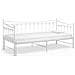 Telaio Divano Letto Estraibile Bianco In Metallo 90x200 Cm - Foto miniatura 3