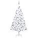 Albero Natale Artificiale con LED e Palline Bianco 210 cm PVC - Foto miniatura 1