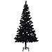 Set Albero Natale Artificiale con LED e Palline Nero 120 cm PVC - Foto miniatura 2