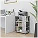 Mobiletto con Ruote Grigio Cemento 60x35x75cm Legno Multistrato - Foto miniatura 1