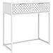 Tavolo Consolle Bianco 72x35x75 Cm In Acciaio - Foto miniatura 2