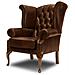 Poltrona Chesterfield Plainwing - Cloudy Vecchio Marrone - Pelle - Foto miniatura 7
