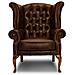 Poltrona Chesterfield Plainwing - Cloudy Vecchio Marrone - Pelle - Foto miniatura 1