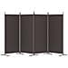 Divisorio A 4 Pannelli Marrone 346x180 Cm In Tessuto - Foto miniatura 7