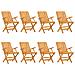 Sedie Da Giardino Pieghevoli 8pz 61x67x90cm Legno Massello Teak - Foto miniatura 2