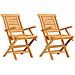 Sedie Da Giardino Pieghevoli 2pz 56x63x90cm Legno Massello Teak - Foto miniatura 1