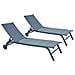Set Di 2 Sdraio In Alluminio Grigio Scuro Lisboa - Foto miniatura 1