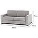 Divano Fisso Rosanna, Divano A 2 Posti Large, 100% Made In Italy, Sofà Soggiorno In Tessuto Imbottito, Con Braccioli Standard, Cm 200x95h90, Grigio - Foto miniatura 4