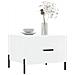 Tavolino Da Salotto Bianco Lucido 50x50x40 Cm Legno Multistrato - Foto miniatura 3