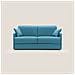 Evans Divano letto matrimoniale in tessuto impermeabile T13 169 cm (mat. 140x197) azzurro - Foto miniatura 3