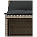 Set Divano da Giardino 4pz con Cuscini Grigio Chiaro Polyrattan - Foto miniatura 3