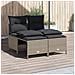 Set Divano da Giardino 4pz con Cuscini Grigio Chiaro Polyrattan - Foto miniatura 4