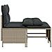 Set Divano da Giardino 4pz con Cuscini Grigio Chiaro Polyrattan - Foto miniatura 8