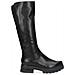 Black Comb Casual Closed Boots Stivaletti Pelle Scarpe Donna Nero Eu 36, 9-25600-41-019 - Foto miniatura 2