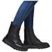 Black Casual Closed Ladies Mid Height Boots Stivaletti Pelle Scarpe Donna Nero Eu 38, 70401-00 - Foto miniatura 2