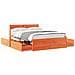 Letto Senza Materasso Marrone Cera 140x190 Cm In Legno Di Pino - Foto miniatura 2