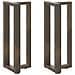 Gambe Tavolo Consolle A T 2 Pz Naturale 38x25x(72-73)cm Acciaio - Foto miniatura 1