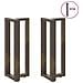 Gambe Tavolo Consolle A T 2 Pz Naturale 38x25x(72-73)cm Acciaio - Foto miniatura 3