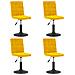 Sedie Da Pranzo Girevoli 4 Pz Giallo Senape In Velluto - Foto miniatura 2