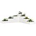 Fioriera Giardino 4 Ripiani Bianca 106x104,5x36cm Massello Pino - Foto miniatura 1
