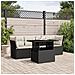 Set Divani Da Giardino 5 Pz Con Cuscini In Polyrattan Nero - Foto miniatura 1