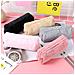 Astuccio Portamatite In Peluche, Borsa Ottagonale Per Cancelleria Per Studenti Pink - Foto miniatura 5