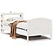 Letto Senza Materasso Bianco 75x190 In Legno Massello Di Pino - Foto miniatura 2