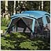 Tenda da Campeggio con Portico per 4 Persone Blu Impermeabile - Foto miniatura 3