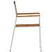 Sedia da giardino impilabile 4 pcs in legno massello di teak e acciaio inox - Foto miniatura 6