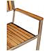 Sedia da giardino impilabile 4 pcs in legno massello di teak e acciaio inox - Foto miniatura 8