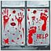 Decalcomanie In Vetro Con Impronte Di Mani - Confezione Da 2 Decorazioni Di Halloween - Foto miniatura 3